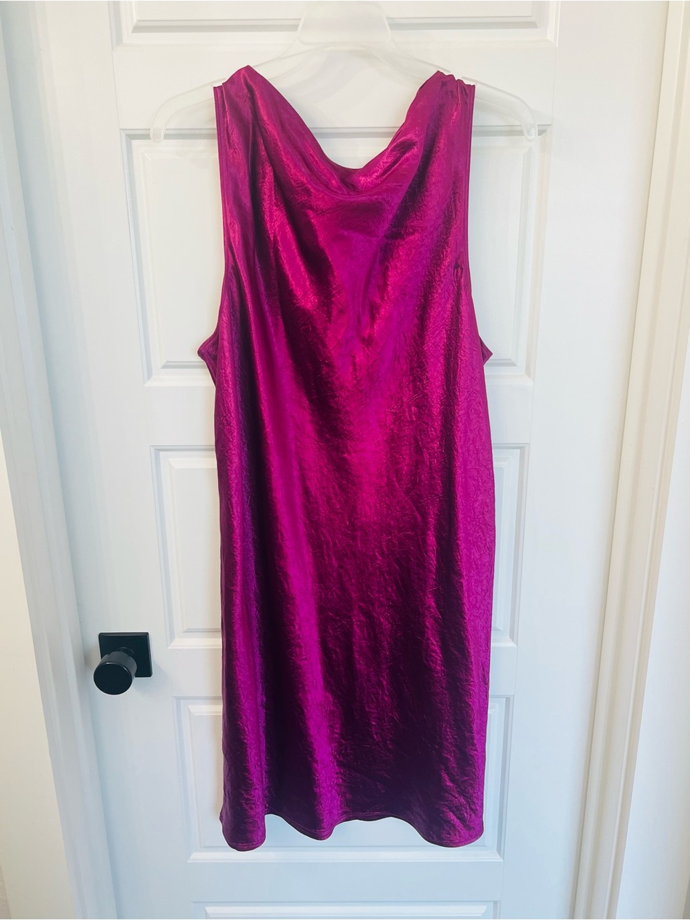 Banana Republic Fuchsia Satin Sleeveless Dress - Picture 6 of 6